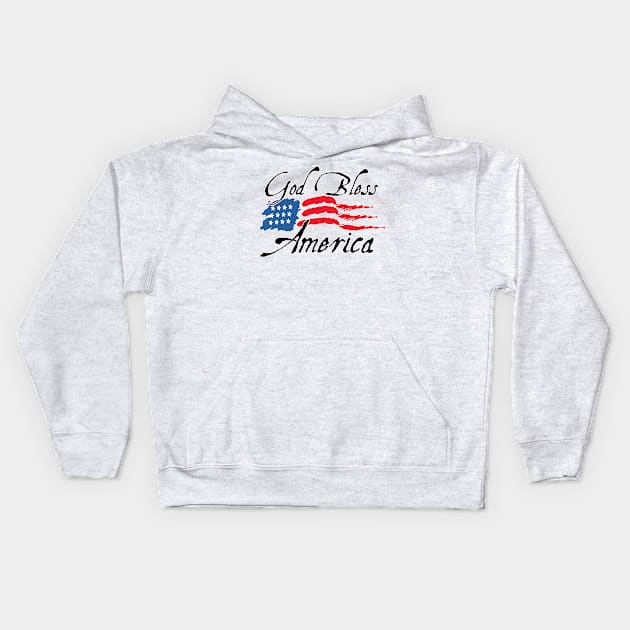 God Bless America Kids Hoodie by Stacks